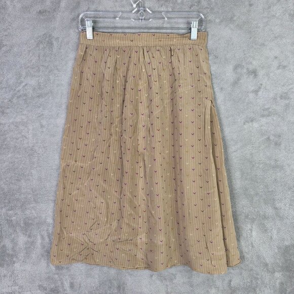 Womens Vintage Chinoise By Lolita Vital Silk Blouse & Skirt Set Taupe Subtle 12 - Picture 6 of 13